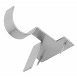 2Pcs Bracket Hang Curtain Rod Holders Single Hook Tap Right Into Window Frame Rod Silver