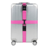 200cm Packing Strap Cross for Suitcase with Combination Security Lock Rose Red