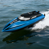 Rechargeable Remote Control Speed Boat Toy for Kids Outdoor Water Play Blue
