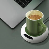 USB Coffee Mug Warmer with Adjustable Temperature Desk Cup Warmer for Office White