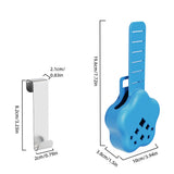 Toilet Tank Cleaning Tablet Holder Adjustable Silicone Metal Hanging Blue