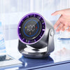 Quiet Table Fans Wall-Mounted Digital Display Rechargeable Fan for Home Office Kitchen Travel Camping Purple
