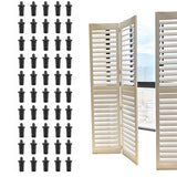 50PCS Plastic Spring Pivot Pins for Plantation Shutters Black