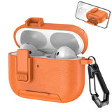 Protective Case Compatible With AirPods Pro 3 2025 Shockproof Cover with Keychain Hook Orange