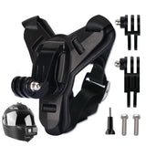 Helmet Chin Mount Holder Motorcycle Strap Quick Release Shockproof Black