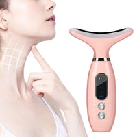 Facial Massager for Face and Neck with LED and Vibration Pink