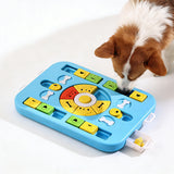 Dog Puzzle Feeder Slow Feeding Interactive Toy Anti-Choking Puzzle Bowl for Dogs Blue