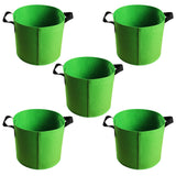 5 PCS Non-Woven Fabric Plant Grow Bags Garden Planter Green