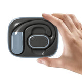 Bluetooth Open Ear Earbuds Wireless Headphones with Earhooks Air Conduction Headset with Mic for Running Workout Black