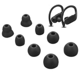 4 Pairs of Replacement Silicone Ear Tips Compatible with Beats Flex/Beats X/Powerbeats Pro Black