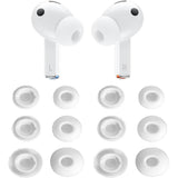 6 Pairs of Replacement Ear Tips Compatible with Samsung Galaxy Buds3 Pro Silicone Earbud Tips with Dust Mesh White