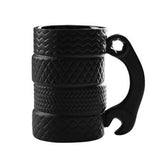 Tire Shaped Ceramic Coffee and Tea Mug 500ML Creative Mug for Birthday Gift Style 2