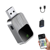 2 in 1 Wireless CarPlay Adapter USB Plug and Play Android Auto Car Dongle Silver
