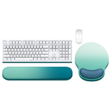 Ergonomic Mouse Pad and Keyboard Wrist Rest Set Anti-Slip Comfortable Office Desk Accessory Blue