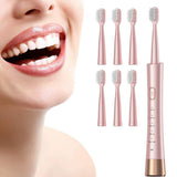 Electric Toothbrush for Adults – Sonic Toothbrush with 6 Brush Heads and Smart Timer Pink