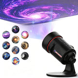 10-in 1Galaxy Projector with White Noise Rotating Starry Sky Bedroom Night Light with Timer Setting Black