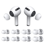 8 Pairs Silicone Ear Tips Compatible With AirPods Pro 1 and 2 Comfortable Replacement Ear Tips White