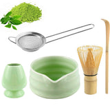Matcha Tea Set 5 Piece Traditional Tea Ceremony Kit Green