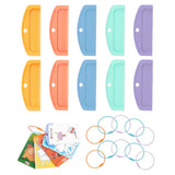 10Pcs Card Holder Sleeves with Rings Compatible with Yoto Cards Individual Card Storage Slots