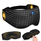 3D Breathable Sleep Mask with Built-In Bluetooth Headphones for Comfortable Rest Black