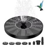Solar Fountain Pump for Bird Bath Outdoor Floating Water Fountain with 6 Nozzles Solar Powered Water Pump for Pond Pool
