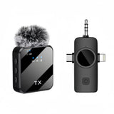 Lapel Mic for Type-C iPhone and 3.5mm Devices – Wireless Clip-On Mic Style 1