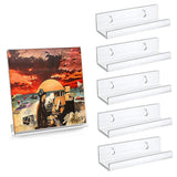 6 Pack Clear Acrylic Floating Shelves Wall Mounted Display Shelves for CDs Records Photos Clear