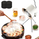 3-Speed Adjustable Range Hood with Tripod Stand USB Powered Desktop Range Hood for Indoor BBQ Camping Hot Pot White