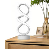 Modern LED Bedside Lamp Dimmable Table Light with USB White