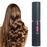 Wireless Hair Straightener and Curler Portable USB Rechargeable Hair Styling Comb Flat Iron for Travel Black