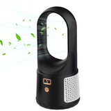 Bladeless Desk Fan Quiet 3 Speed Adjustaable Digital Display Cool Fan for Office Home Black