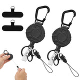 2PCS Retractable Keychain ID Card Holder Anti-Theft Lanyard for Office