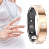 Smart Health Ring with Heart Rate Sleep & Blood Oxygen Monitoring Rose Gold