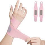 2PCS Fitness Wrist Support Brace Elastic Wrist Guards for Gym Training and Sports Pink