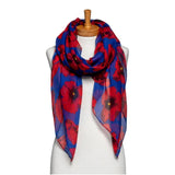 Polyester Scarf Shawl Vintage Floral for Travel and Sun Cover Style 3