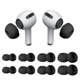 8 Pairs Silicone Ear Tips Compatible With AirPods Pro 1 and 2 Comfortable Replacement Ear Tips Black