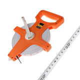 Fibreglass Tape Measure Open Reel Measuring Tape with Hand Crank Long Distance Metric Measuring Tool