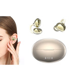 Bluetooth Open Ear Clip-On Earbuds Wireless Headphones for Sports Khaki
