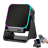 Bluetooth Speaker Phone Stand with Rotating Holder and Induction Playback Black