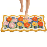 Non-Slip Faux Cashmere Floor Mat Washable Rug for Living Room Bedroom Style 2