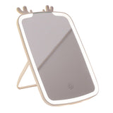 LED Makeup Mirror Touch Control USB Rechargeable Vanity Mirror with 3 Light Modes White