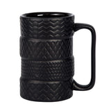 Tire Shaped Ceramic Coffee and Tea Mug 500ML Creative Mug for Birthday Gift Style 1