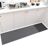 Waterproof Leather Kitchen Mat Non Slip for Standing Work Areas Gray