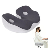 Ergonomic Seat Cushion Multipurpose Memory Foam Seat Pad Dark Gray