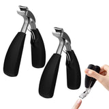 2Pcs Large Jaw Opening Toenail Clippers for Thick Nails Curved Nail Clippers with Wide Lever Non-Slip Handle