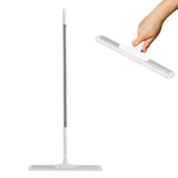 81-130cm Adjustable Telescopic Floor Squeegee 180 Degrees Swivel Water Broom for Bathroom Garage Window Cleaning White