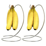 2Pcs Banana Hanger for Kitchen Counter Fruit Hanging Stand for Bananas Grapes Small Accessories