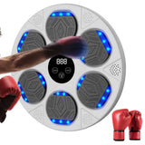 Electric Music Boxing Machine Bluetooth Smart Boxing Training Wall Mount Machine - White