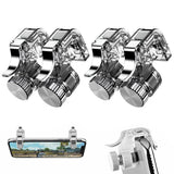 2PCS Smart Phone Game Trigger Shooter Gamepad Joysticks  Mental Button For PUGB Controller