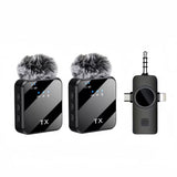 Lapel Mic for Type-C iPhone and 3.5mm Devices – Wireless Clip-On Mic Style 2